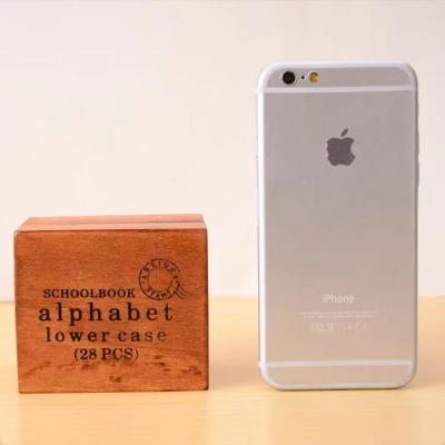 China Office 28pcs Wooden Number and Alphabet Letter Stamp Rubber Stamps Custom for sale