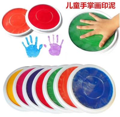 China Washable large finger paint for kindergarten kids flat scrubbing graffiti handprint palm office desk pad paint pad for sale