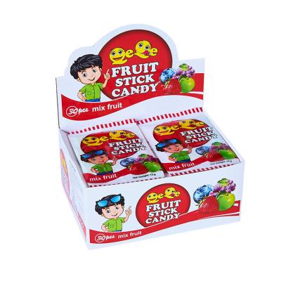 China Wholesale factory 13g normal fruity soft stick gummy pop cc candy delicious for sale