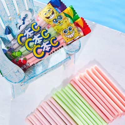 China New Natural Straw Candy Custom Super Big Fruit Lollipop Stick Sour Sweet Sour Candy CC Natural for sale