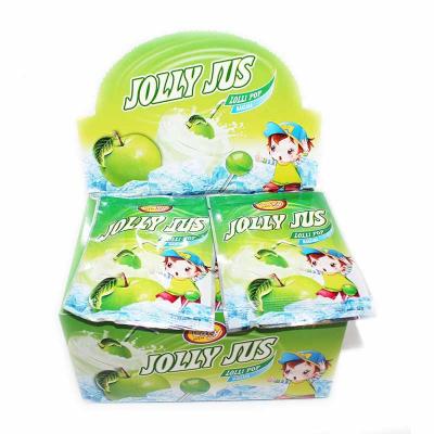 China Natural Hot Selling Halal Fruit Flavors Sour Press Tablet Sweet Apple Powder Lollipop Candy for sale