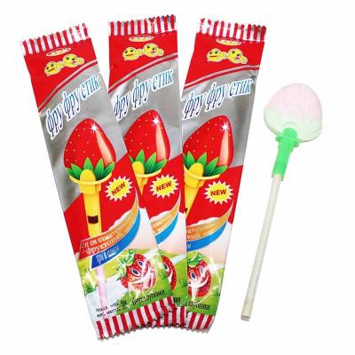 China Wholesale Natural Whistle Toy Strawberry Candy Pressed Tablet Soft Snack Fruit CC Stick Candy for sale