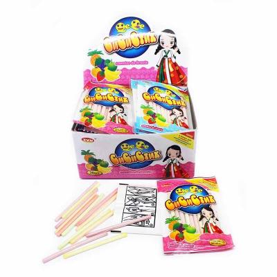 China Wholesale Natural Funny Powder Toy Candy Ice Cream Straw Tattoo Candy Mix Fruit Natural Stick Candy cc for sale