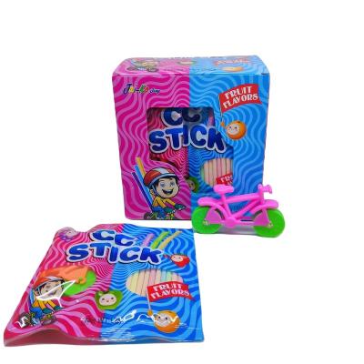 China Natural CC Toy Candy Fruity Sweet Stick Candy With Toy Bicycle Bag Packing Sour Candy for sale