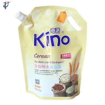 Cina The Shock Resistance Doypack Standing Washing Powder Packaging Bag / Laundry Detergent Liquid Spout Pouch in vendita