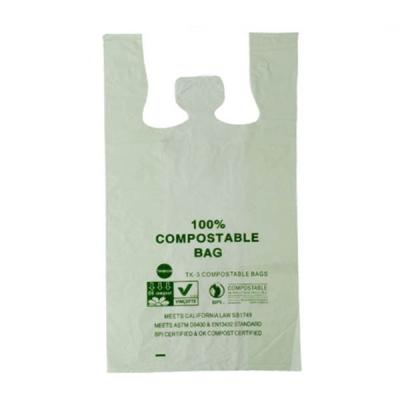 中国 Factory Customized Biodegradable Plastic Bags 100% PLA PBAT T-shirt Bags 100% Cornstarch Biodegradable Shopping Bags 販売のため