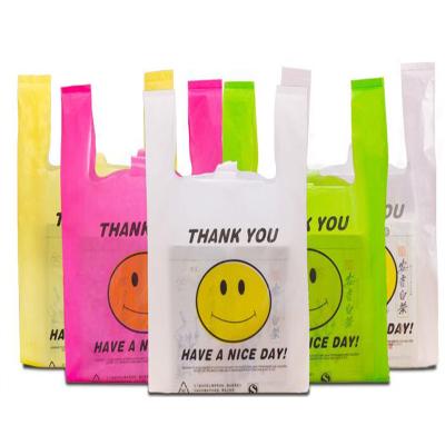 China Fruit Cornstarch PLA PBAT 100% T-shirt Bags 100% Biodegradable Plastic Bags Supermarket Factory Customized Biodegradable Shopping Bag for sale