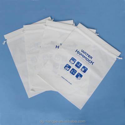 China Bag of BIODEGRADABLE Wholesale Elegant Biodegradable Most Popular Retail Gravure Company Logo Printed Drawstring Clear Plastic for sale