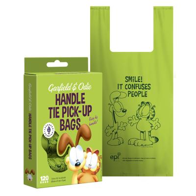 China Eco-friendly PLA+PBAT T-shirt waste plastic bag bag eco-friendly cheap custom compostable pet wasted bag à venda