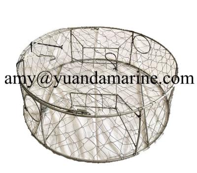 China Durable Commercial Wire Mesh Crab Trap Stainless Steel Pot for sale