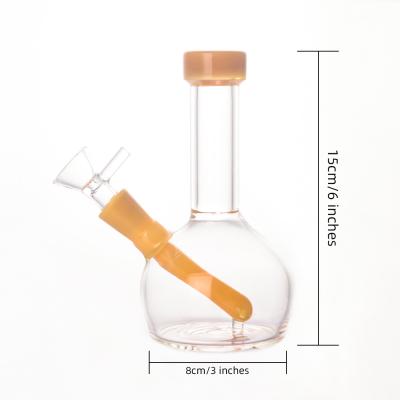 Cina 6 pollici di becher di vetro Bong Jade Color di Downstems 4 millimetri di spessore in vendita