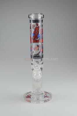 Cina Metropolitana diritta Bong Hookah Glass Water Pipe dell'alto borosilicato di Uomo Ragno in vendita