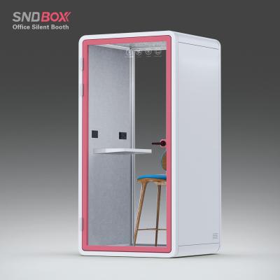 China Adjustable (height) Soundproof Movable Silence Office Booth Private Telephone Call Pod with Ventilation System Office Phone Booth for sale