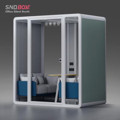 China Adjustable (height) Acoustic office meeting pod /round meeting pod sofa /movable office telephone booth for sale