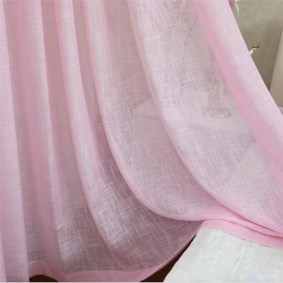 China Insulated White Curtains Grommet Textured 84 Inch Long Europe Style Solid Sheer Curtains For Bedroom for sale