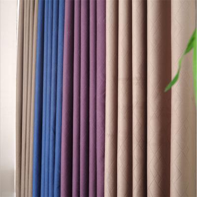 China Luxury Blackout Embossed Blackout Curtain Thermal Insulation Room Darkening Blackout Curtain For Living Room for sale