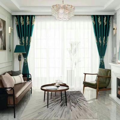 China High Quality Blackout Style European Living Room Shading Jacquard Curtain for sale