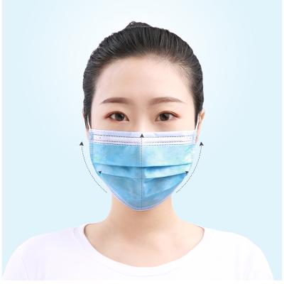 China Comfortable Fit Blue Printed ASTM Level 2 China Sergical 3ply Disposable Medical Surgical Mask Face for sale