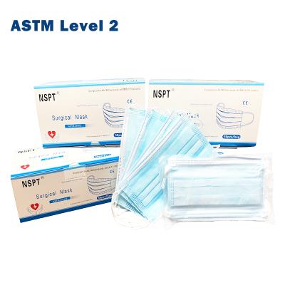 China Waterproof In Packets Sniff Nonwoven Disposable Kids Face Mask Level F2100 2 ASTM Surgical Mask for sale