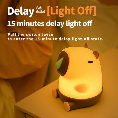 China Groothandel Capybara Nachtlicht schattig dier Nachtlamp Snottybara Silicone Touch Lights Decor Draagbaar oplaadbaar voor kinderen Te koop