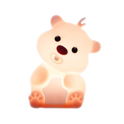 China Creatief Feestelijk Decoratief Silicone Nachtlicht LED Pat Slaapsfeer Speelgoed Kinderdag Kerstcadeau Stroomknop Te koop