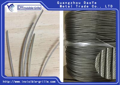 China Invisible Grilles 304 Stainless Steel Wire 3.5mm Diameter Rust Resistance for sale