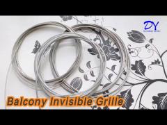 Nylon Coating Balcony Invisible Grille Stainless Steel 316 For Accidental Falls