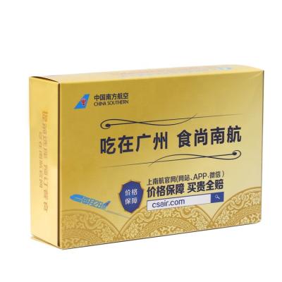 China Materials Factory Direct Wholesale Recycled Cheap Folding Paper Box Meal Aviation Food Packaging Fast Box for sale