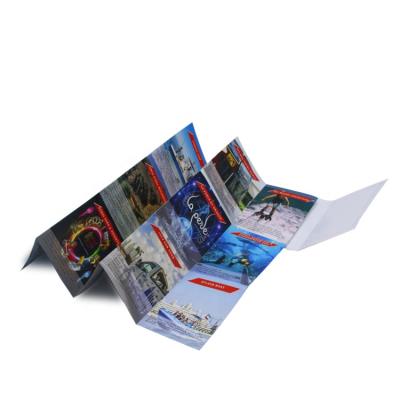 China paper & Wholesale Custom Cardboard Vacation Adventure Attractions World Map Leaflet Travel Brochure for sale