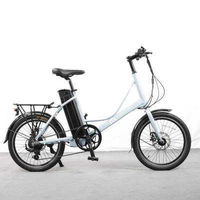 China Hot Selling Aluminum Alloy E-Bike City Electric Bike 20 Inch Aluminum Alloy LCD Display 7 Speed ​​Frame 36V 250W Electric Bicycle SHIMANO 7 for sale