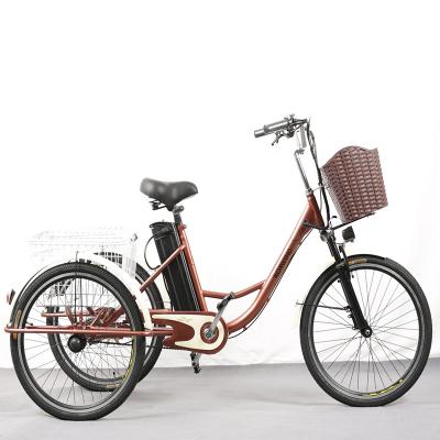 China Hot Sale Steel 24 Inch Steel Suitable Electric Tricycles 250W 36V Accept OEM Single Speed ​​For Family Use for sale