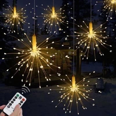 China HRX-100LL-F Firework LED Copper Wire Strip String Lights for Wedding Decor Med Starburst LED Fairy Lights for sale