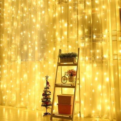 China 300Led Outdoor Curtain Fairy Lights String Light 3X3M For Diy Home Outdoor Warm White Decoration for sale