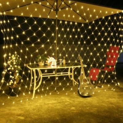 China NL-002 Garland Window Curtain Christmas Wedding net party holiday led Mesh Fairy String Light net for sale