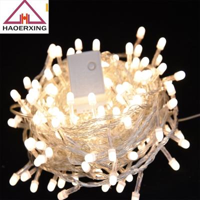 China Outdoor Decorations Christmas Lights 200 Led 5mm Warm Light Cable Transparent Outdoor Christmas Lights for sale