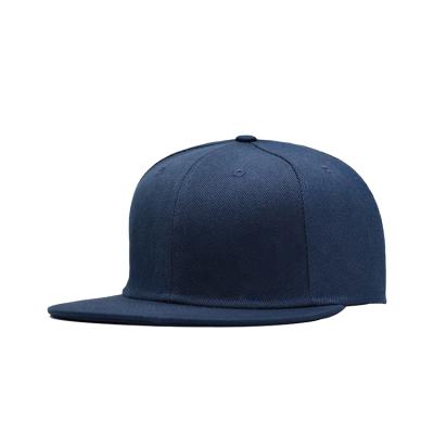 China JOINT Cheap Mens White 6 Panel Caps Custom Logo Flat Brim Plain Snapback Hat for sale