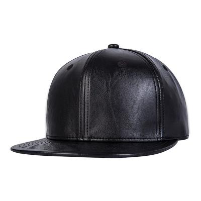 China JOINT Custom Flat Brim Flat Brim Logo Fashion Plain Snapback Hat Leather Snapback Hat for sale