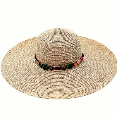 China Fashion Straw Beach Wide Brim Hats Summer Women Travel Sun Hat Soft Comfortable\Durable Fashion for sale