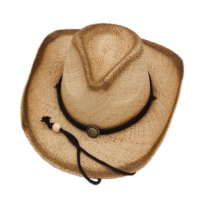 China Fashion Summer Beach Sun Raffia Unisex Adult Custom Made Straw Hat\Comfortable Men\Durable With String for sale