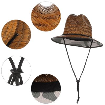 China Wholesale Outdoor Picture Sun Hat Quality Custom Design Beach Lifeguard Straw Hats for sale