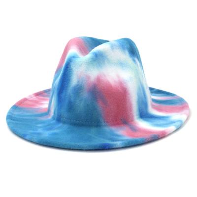 China Fashion \ Colorful Panama Felt Hat Hats Wholesale Custom Unisex Dye Comfortable \ Durable Tie Panama Felt Hat for sale