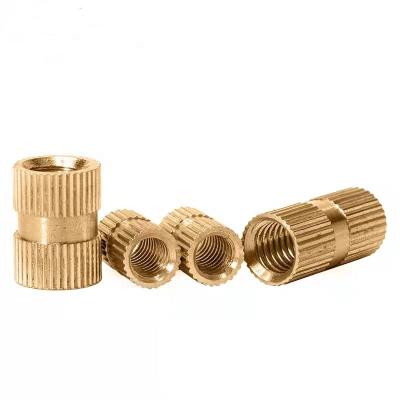 China Heavy Industry In Injection Molding Stock Factory Price Directly Knurled Brass Threaded Inserts H59 Insert Nut M4 for sale