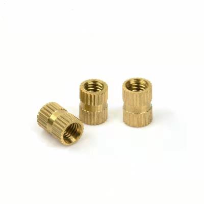 China High Quality In Stock Heavy Industry For Injection Mold M2.5 Straight Knurled Threaded Inserts H59 Brass Insert Nut for sale