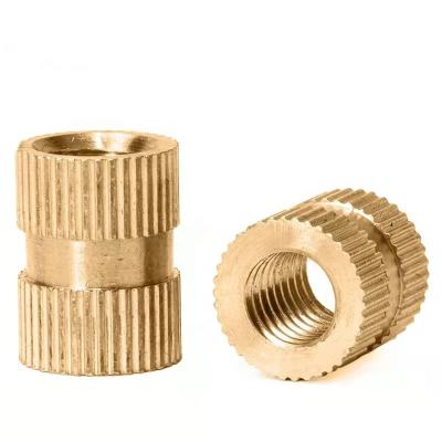 China High quality stock heavy industry for injection molding M3 straight knurled threaded brass inserts H59 threaded brass nut for sale