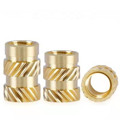 China Heavy Industry In Stock Factory Price M3 M4 Knurled Heat Staking Brass Threaded Inserts H62 Insert Nut for sale