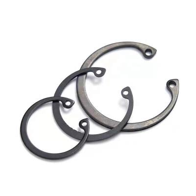 China High Quality DIN 472 Black Internal Retention Steel 65Mn Snap Rings Split Now Ring Circlips For Hole for sale