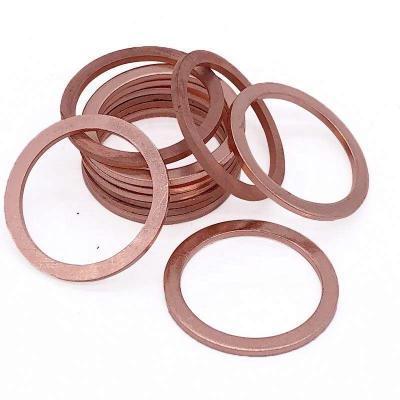 China OEM Gasket Manufacturers Split Laser Cutting Customized Copper Flat Ring Ultra Thin Wedge Gasket Copper Flat Ring High Precision for sale