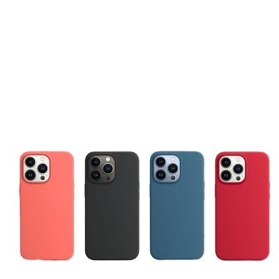 China Original High Quality Liquid Silicone Magnetic Mobile Mag Phone Cases Bags Safe Cover Shockproof For iPhone 12 13 Pro Max Phone Case for sale