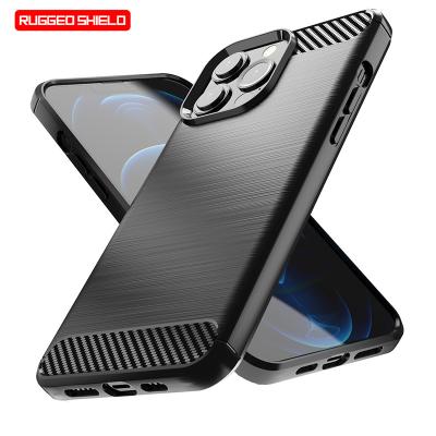 China Businessmen carbon shockproof case brushed tpu soft cover case for iphone 11 pro max mobile phone for sale