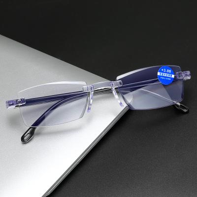 China Anti-blue ray thin HD radiation-proof glasses men and women reading glass balancing glass frameless frame for sale